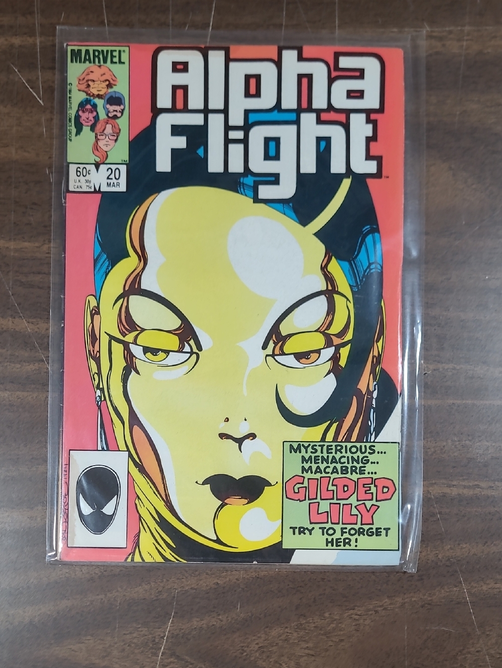 Marvel Alpha Flight Comic Book #20 March 1984 Bagged